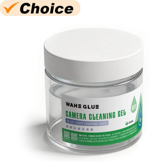 2UUL WAHE G511 Kamera-Reinigungsgel mit Blaulicht-Beschichtung zur Reparatur von Kratzern und Flecken für Handykameras, 50g, transparent - Bild 1