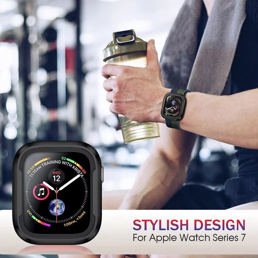DLIBAND Uhrenzubehör Hollow Armor Case für Apple Watch, TPU + PC, Unisex - Bild 2