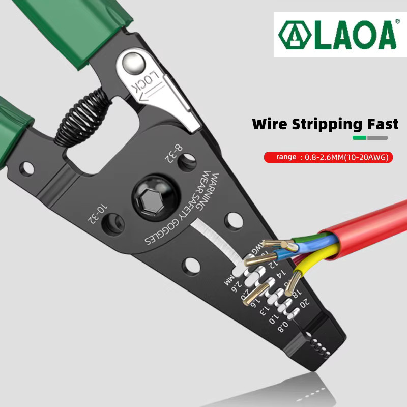 LAOA 3-in-1 Multifunktions-Abisolierzange mit Bending-Griff für Elektriker zum Abisolieren, Schneiden und Crimpen - Bild 2