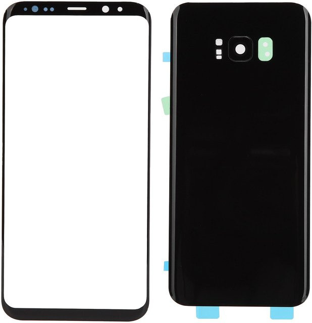Samsung S8+ Plus Ersatzset für Rückglasabdeckung und äußeres Glaspanel in Grau - Bild 1