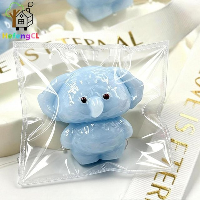 Süßer blauer Elefant Slow Rising Squishy, Weiches TPR Quetsch Fidget Spielzeug, Kawaii Tier - Bild 1