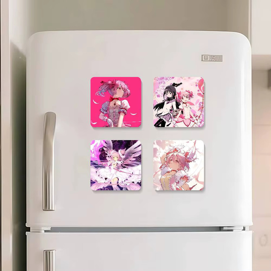 Puella Magi Madoka Magica Kühlschrankmagnete im Square Design für dein Home Decor - Bild 2