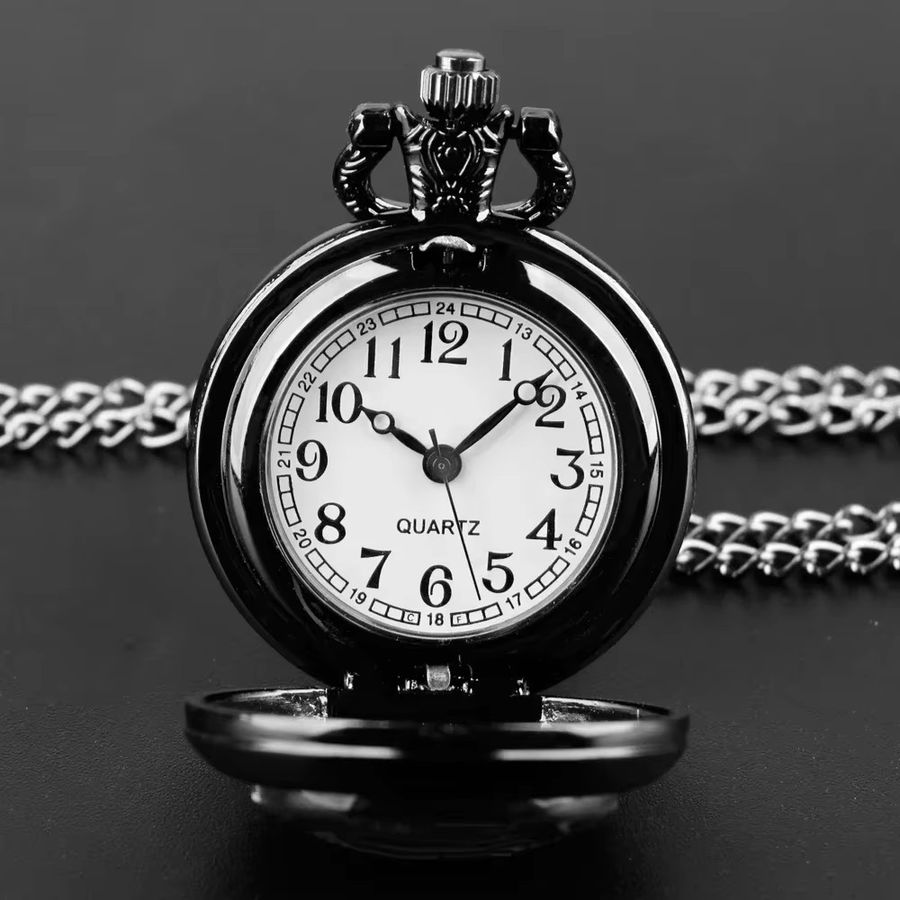 Kreative digitale Quarz-Taschenuhr als Anhänger mit Glaskuppel und Motiv Weihnachtsmann oder Schneemann, Multicolor - Bild 4