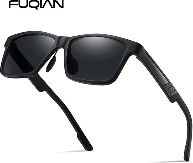 FUQIAN Sonnenbrille, square, Vollrand, Kunststoff, schwarz, Herren - Bild 1
