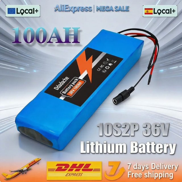 Spanien Lithium-Elektroroller-Akku 36V 100000mAh für 500W E-Scooter in Blau - Bild 1