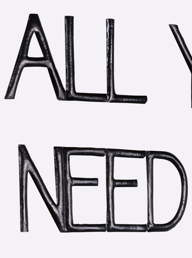 Wanddeko All You Need Is Sleep aus Metall in Schwarz - Bild 2