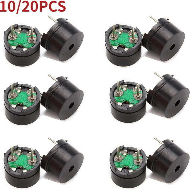10/20 Stück Passive Summer Mini Summer 12mm 42 Ohm Widerstand 3V-12V Schwarz - Bild 1
