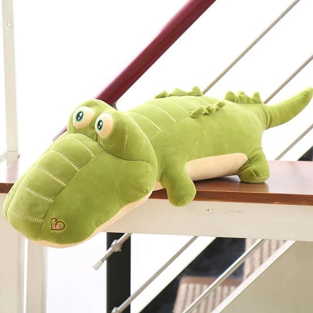 Krokodil Stofftier Grün 40cm Samtspielzeug Dschungel - Bild 1