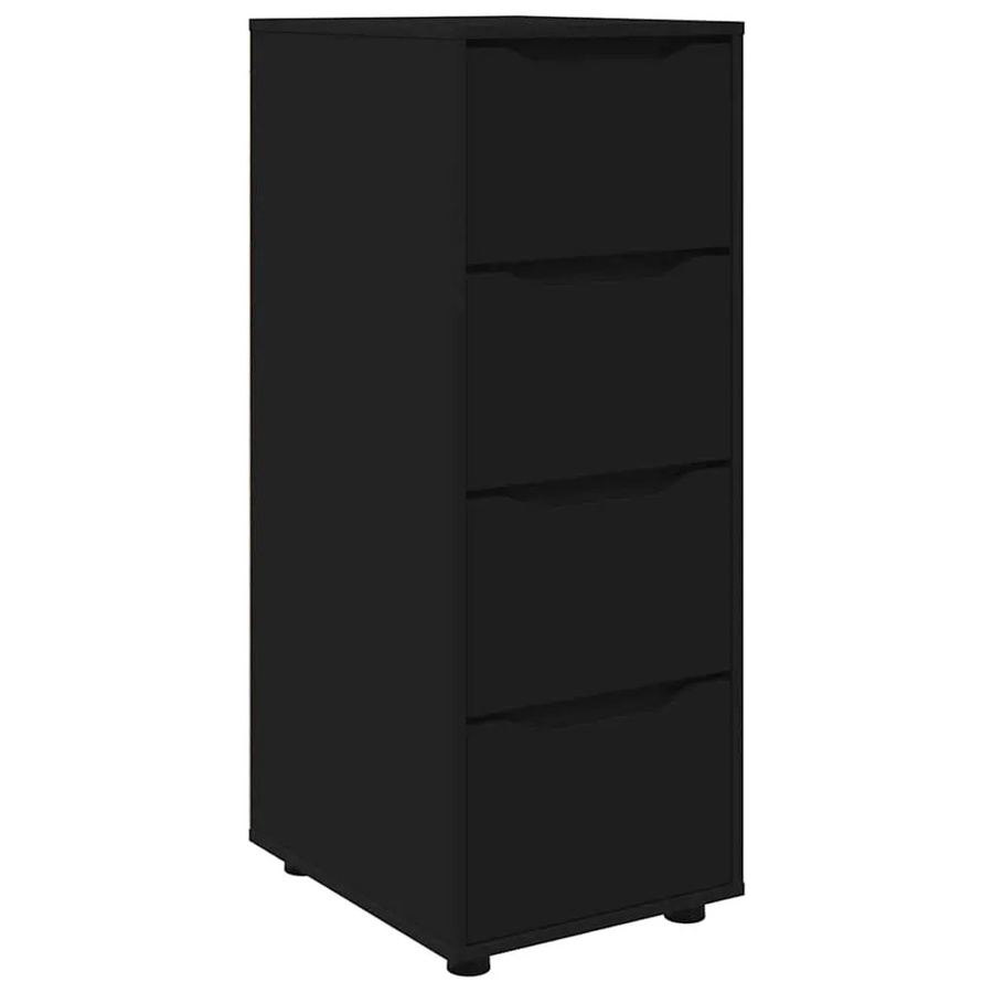 vidaXL Aufbewahrungsschrank Schwarz aus Holzwerkstoff, B/T/H: 40 x 48 x 105 cm - Bild 2