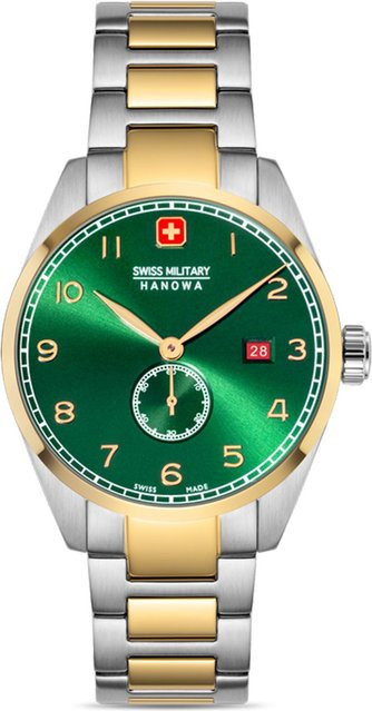Swiss Military Hanowa Armbanduhr, Quarz, Edelstahl, Grün, 42 mm, Herren - Bild 1