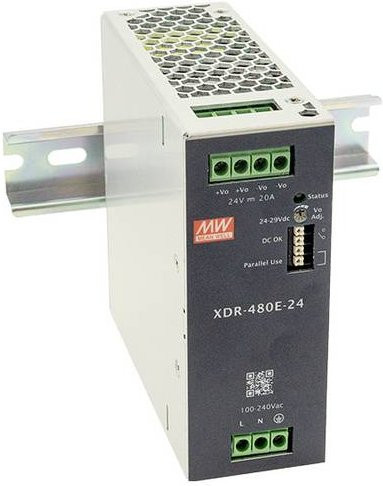 MEAN WELL MW XDR-480E-24 Hutschienen-Netzteil DIN-Rail 24V 20A 480W Silber - Bild 1