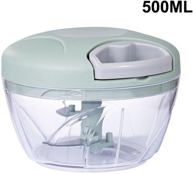 Manueller Zugschnur-Küchenhäcksler von Binchi Outdoor Product aus Edelstahl und Kunststoff in Transparent, runde Form - Bild 1