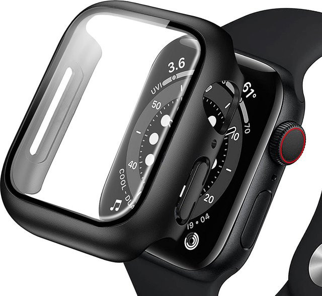 Anank Screen Guard Hülle für Apple Watch Series 7, 41 mm, Schwarz - Bild 1