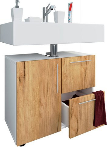 VCM Badezimmer-Unterschrank Flandu in Weiss, B/H/T: 61 x 51 x 32 cm - Bild 1