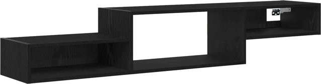 vidaXL Wandmontierter TV-Schrank in Schwarzer Eiche, moderner Wandhalterung aus MDF für Wohnzimmer und Schlafzimmer - Bild 1