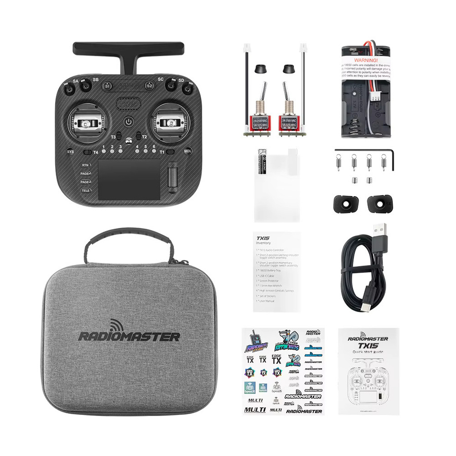 Radiomaster TX15 Max Funkfernsteuerung, ExpressLRS, mit 3,5-Zoll IPS Touchscreen - Bild 3