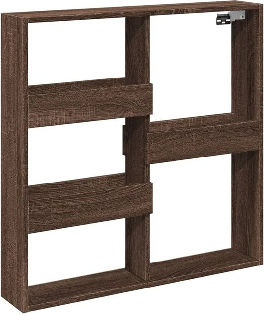 vidaXL Wandschrank in Eiche Braun aus Holzwerkstoff, B/H/T: 80 x 80 x 15 cm - Bild 1