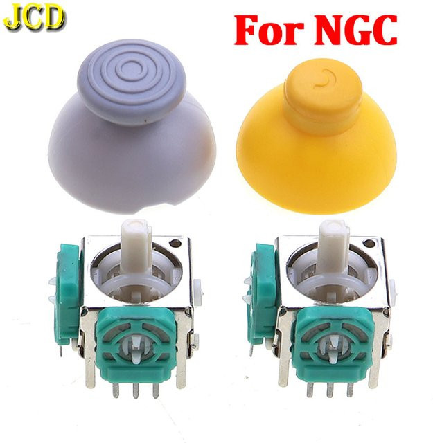 JCD 3D Analog Joystick Sensor Modul Ersatz für NGC Controller Thumbstick Cap in Grau - Bild 1