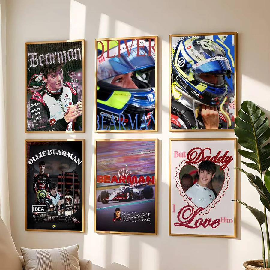 O-oliver Racing B-Bearman Wandbild Selbstklebender Wasserdichter Kunst Aufkleber in Mehrfarbig - Bild 4