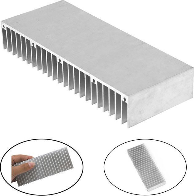 OOTDTY Aluminium-Kühlkörper mit extrudiertem Profil für elektronische Chipsätze, Silber - Bild 1
