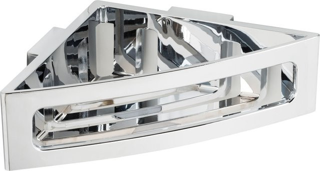 WENKO Turbo-Loc Bralia Eckablage für das Badezimmer in Silber, Wandmontage, B/T/H: 20,0 x 8,5 x 1,0 cm - Bild 1