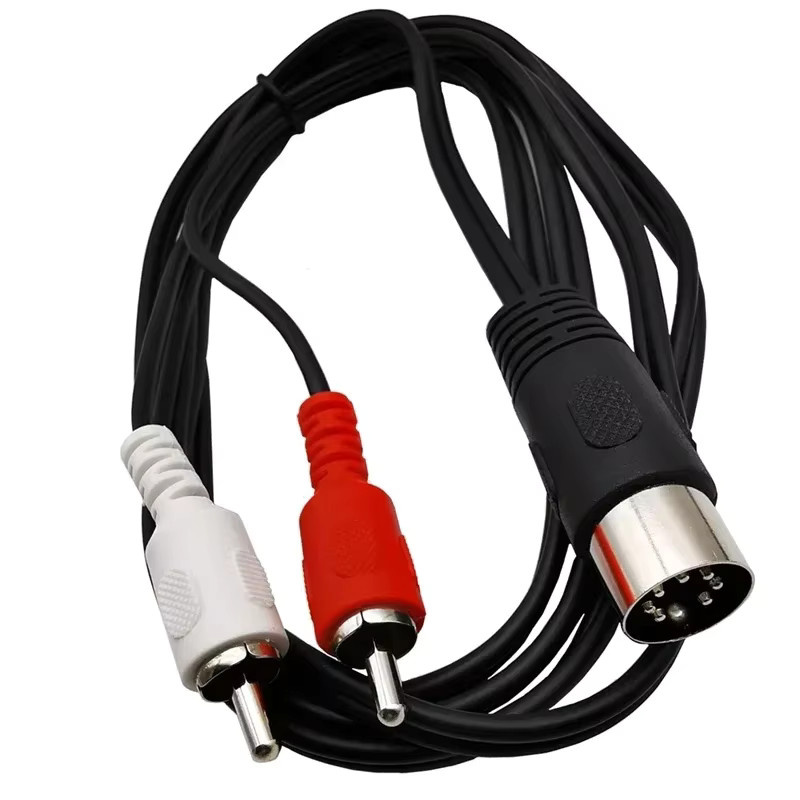 BSN MIDI-zu-RCA-Audiokabel mit 7-poligem DIN-Stecker auf 2 Dual-RCA-Stecker in Schwarz - Bild 5