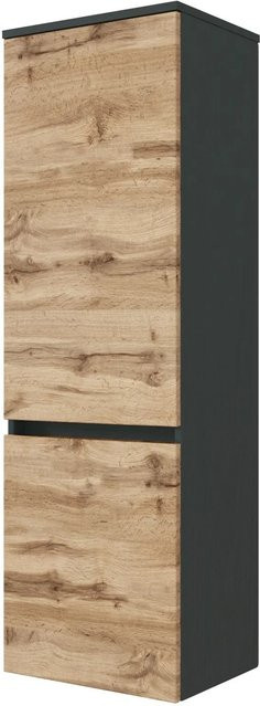 Held Möbel Midischrank Bari in Wotaneiche und Graphitgrau, Breite: 40 cm, Höhe: 130 cm, Tiefe: 35 cm - Bild 1