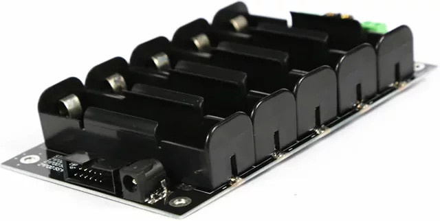 Heltec Automation Powerbank-Gehäuse für 21700 Batterien, 5S 21V Batteriepack-Aufbewahrungsbox mit BMS PCB für DIY Power Wall, Schwarz - Bild 1