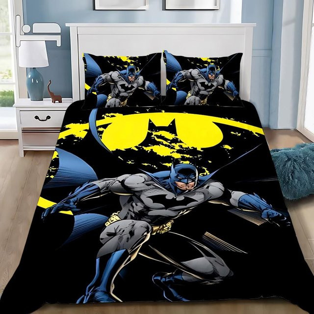 Bettwäscheset Batman mit Bettbezug und Kissenbezug für Erwachsene und Kinder, Creative Homewares, Breite: 140 cm, Länge: 210 cm - Bild 1