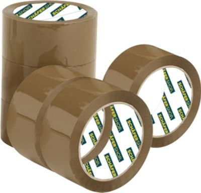Schäfer Shop Select Packband braun, 6 Rollen, Breite: 50 mm, Länge: 66 m - Bild 1