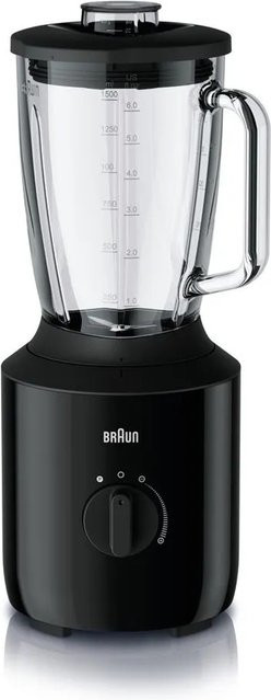 Braun PowerBlend3 JB 3150 BK Standmixer Schwarz mit Glasbehälter und Pulse-Funktion - Bild 1