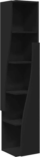 vidaXL Eckschrank Schwarz Modern aus Holzwerkstoff B/T/H: 27,5 x 27,5 x 140 cm - Bild 1