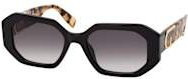 Furla SFU 815V Sonnenbrille, Quadratisch, Vollrand, Kunststoff, Damen, Schwarz, Grau - Bild 1