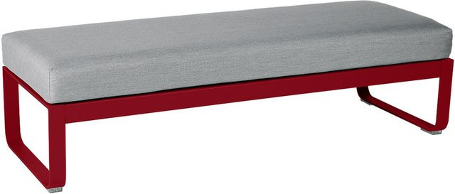 Fermob Bellevie Polsterbank aus Metall in Rot - Bild 1