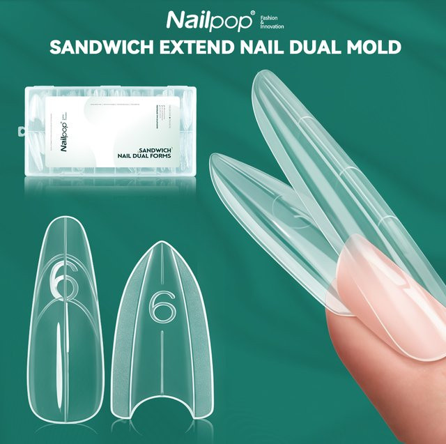 Nailpop Nagelverlängerung, transparent, 240 Stück - Bild 1