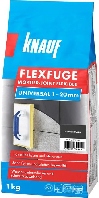 Knauf Flexfuge Universal Samtschwarz 1 kg - Bild 1