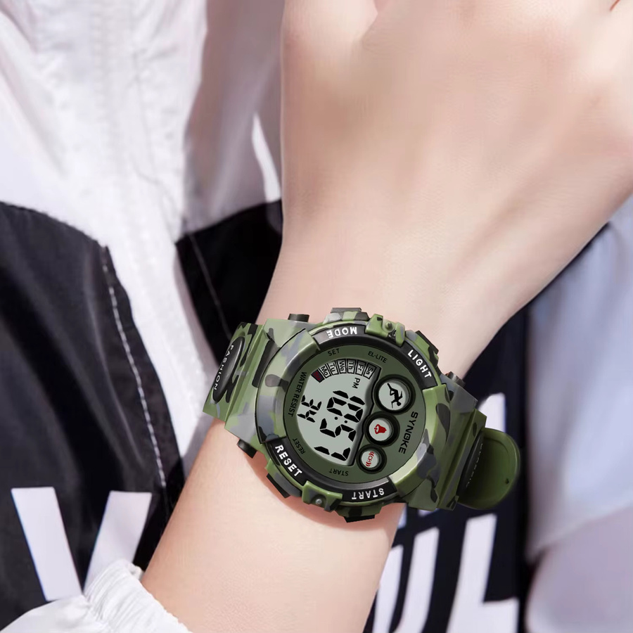 SYNOKE Digitaluhr, Kunststoff, Schwarz, Kinder - Bild 2