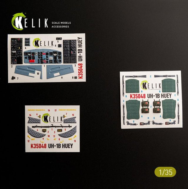 Trumpeter UH-1B Huey Interior 3D Decals - Bild 1