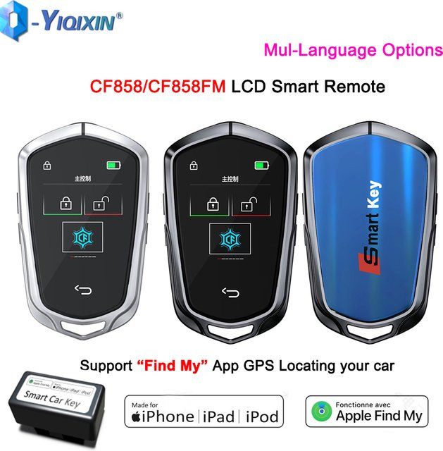 YIQIXIN Smart LCD Autoschlüssel mit GPS und OBD Locator für Cadillac, Benz, BMW, Audi, Ford, Mazda, Toyota, Honda, KIA, Nissan und Land Rover Fernbedienung - Bild 1