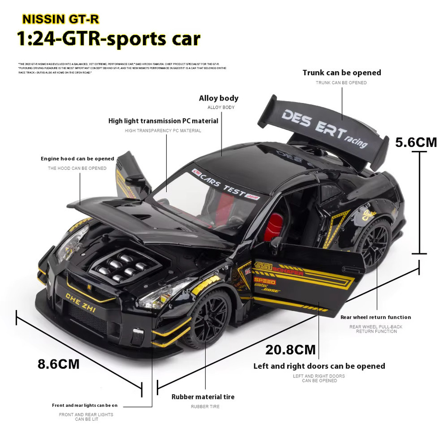 Maisto Nissan GTR-r35, Modell Sportwagen, 1:24, Metall, Weiß - Bild 3