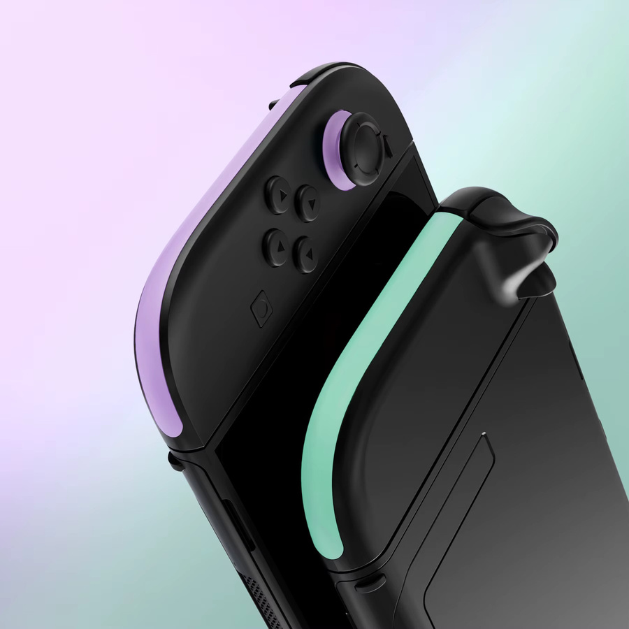 eXtremeRate Ersatz-Dekorstreifen für Joycon 2 und Nintendo Switch 2 als DIY-Seitengehäuseverkleidung in Multicolour, Purple und Green - Bild 3