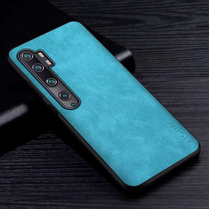 Premium PU-Leder Handyhülle für Xiaomi Mi Note 10, 10T Pro, Lite und Ultra in Blau - Bild 1