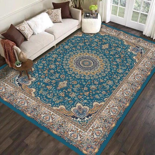 Karpetti Persischer Teppich in Blau, maschinengefertigt, rutschfest und waschbar, B/T: 120 x 80 cm - Bild 1