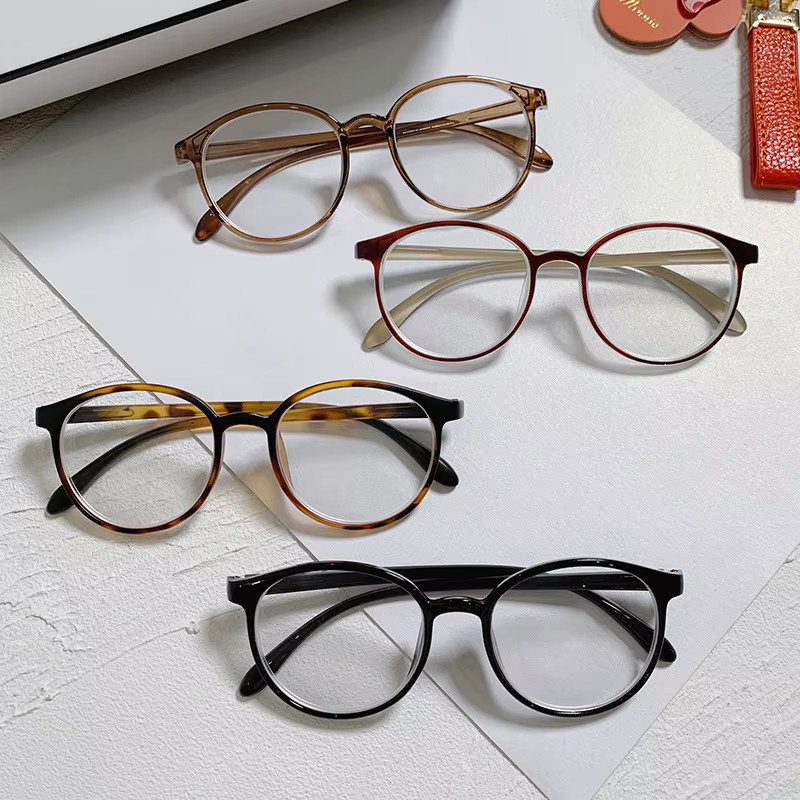 Ovale Korrektionsbrille, Unisex, Vollrand, Kunststoff, braun - Bild 1