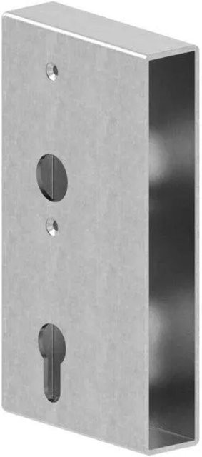 FeNau Schlosskasten aus Stahl in Silber, B/T/H: 3,0 x 9,45 x 17,3 cm - Bild 1