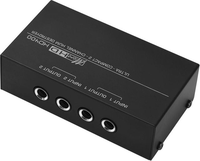 Andoer Hum Destroyer 2-Kanal-Hum-Eliminator-Rauschfilter in Schwarz mit 3,5 mm Klinkenanschluss - Bild 1