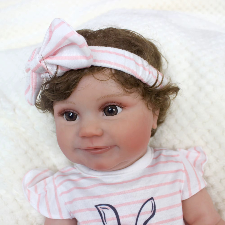 AnjoDoll Maddie Bebe Reborn Puppen, Neugeborenen Baby Puppe, 48cm, Mehrfarbig - Bild 4
