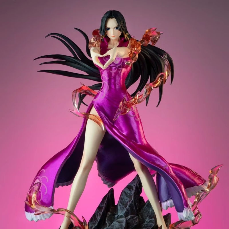 Bandai One Piece Boa Hancock Fingerherz Anime Figur Modellstatue in Rosa, Höhe: 24 cm - Bild 2