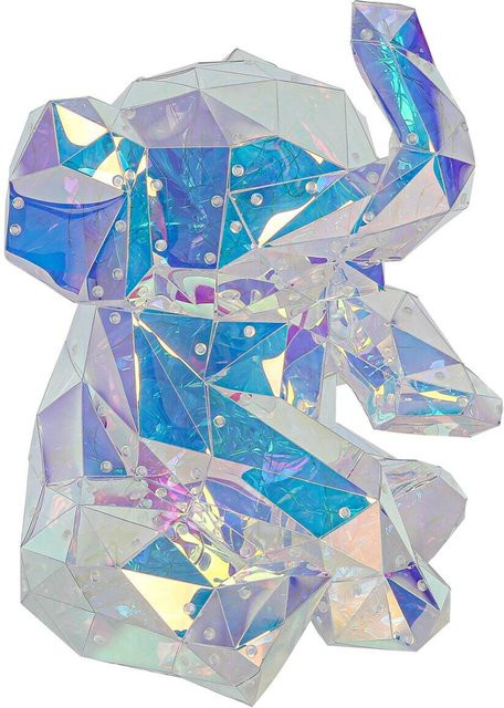 Nolo LED-Dekoleuchte Elefant transparent, Tischleuchte mit RGB-Beleuchtung - Bild 1