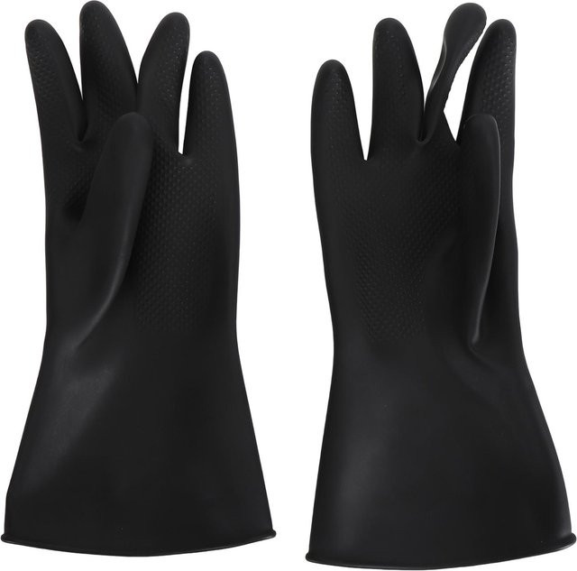 Neoglint Chemikalienbeständige Schutzhandschuhe aus Latex in Schwarz - Bild 1